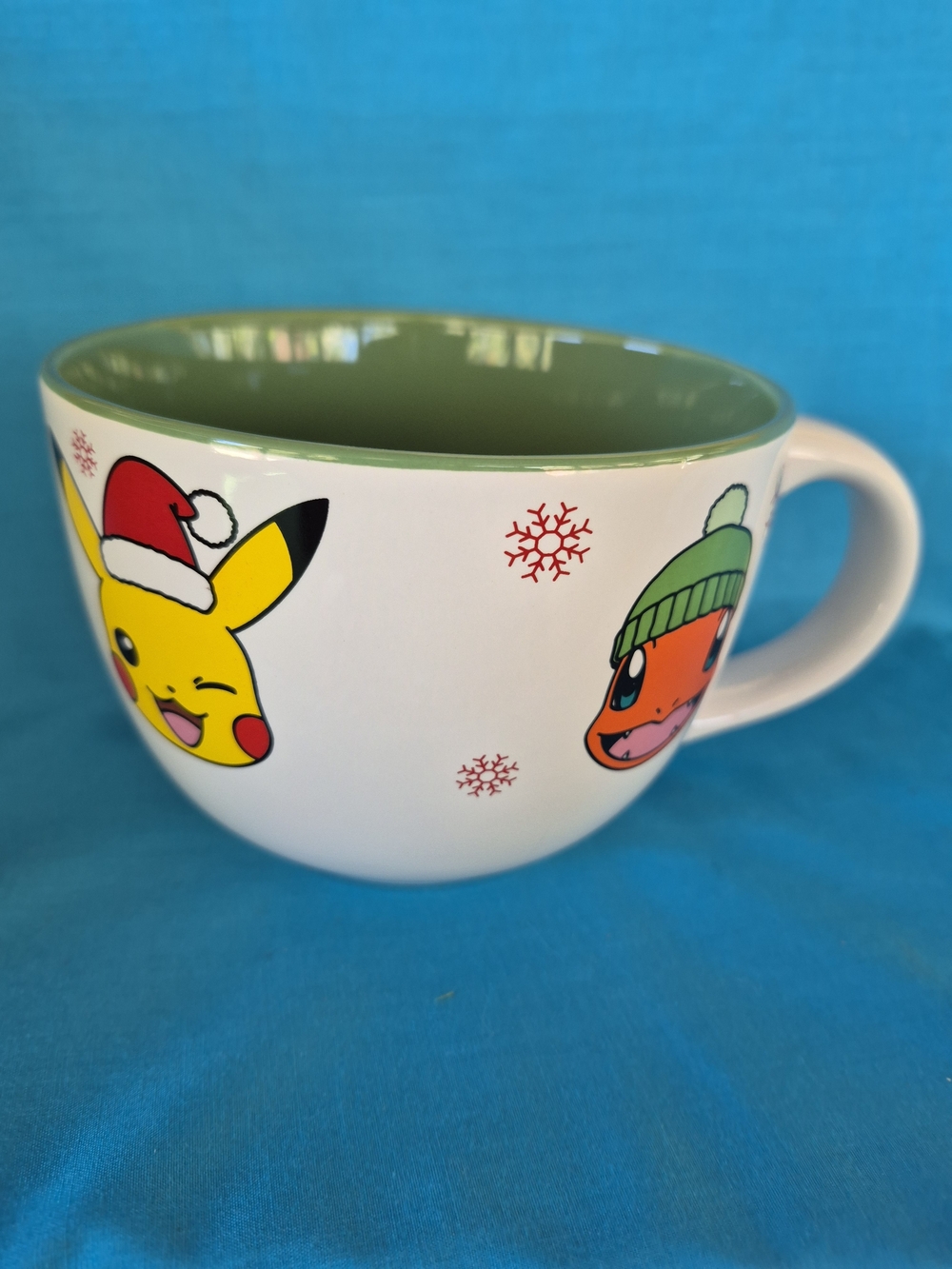 Pokemon Christmas Coffee Mug Soup Tea Ceramic Pikachu 24 oz Kitchen Décor